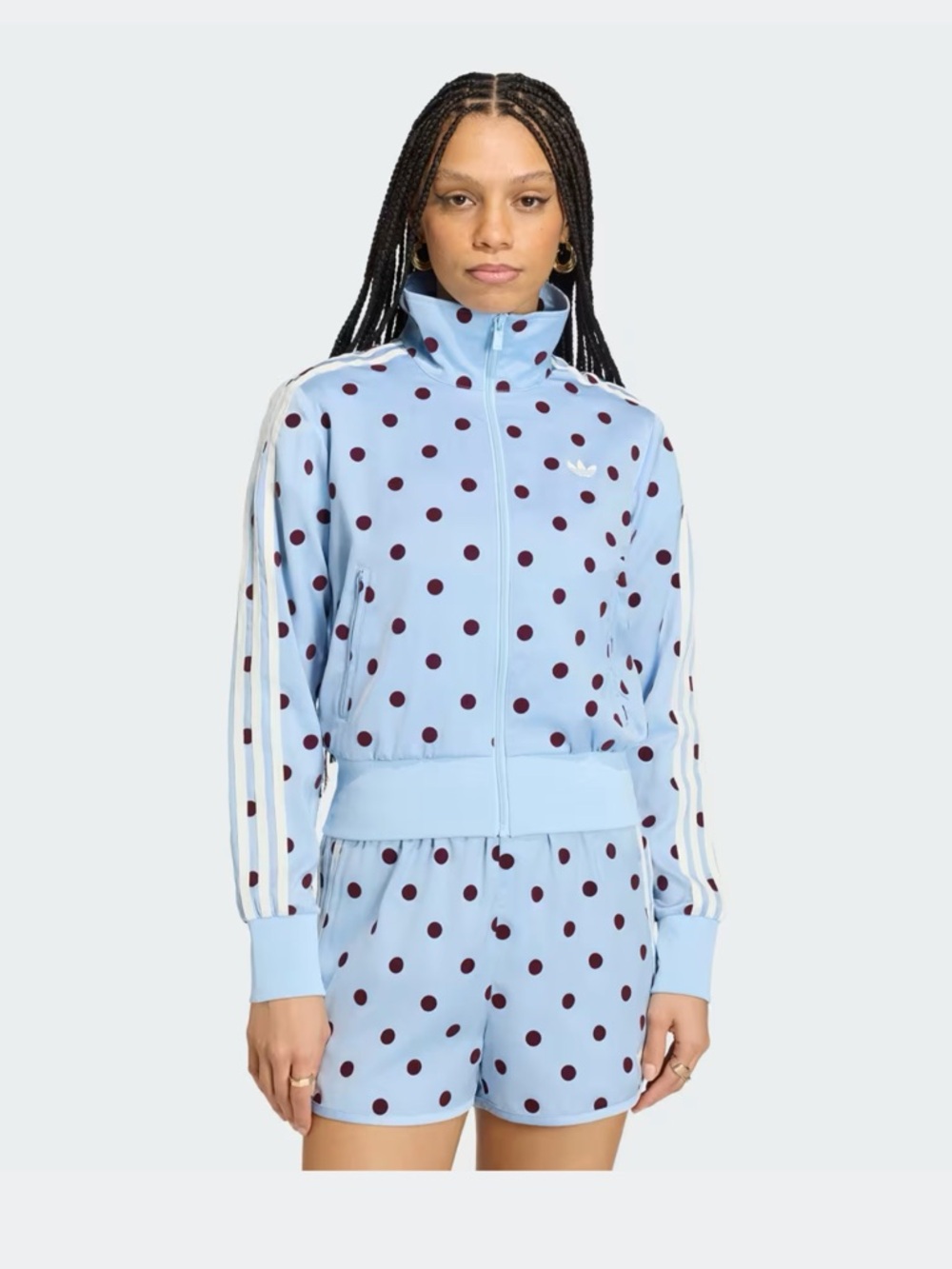 adidas Light Blue Polka Dot Track Jacket